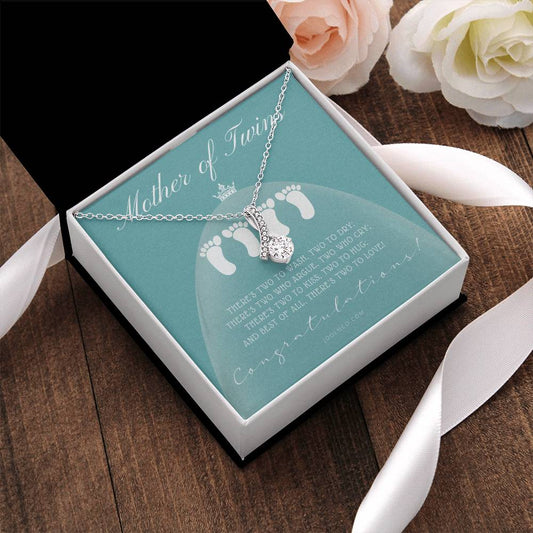 Mom Of Twins Gift Jewelry For Mother Of Twins Parents Of Twins Best Gift For New Mom Of Twins Birthday Gift For Mom Of Twins Necklace Alluring Beauty Necklace
