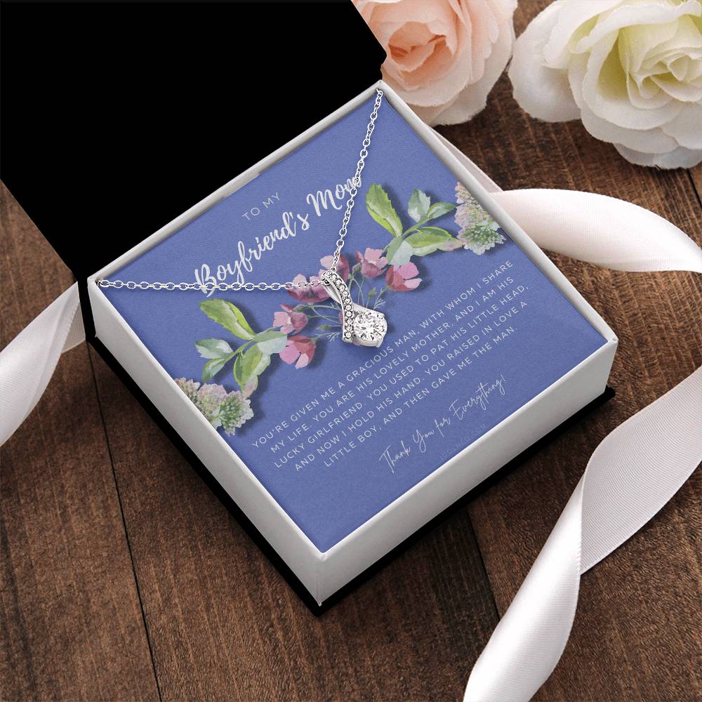To My Boyfriend’S Mom Necklace  Boyfriend’S Mom Gift  Mother’S Day Gift  Gift From Girlfriend  Mother’S Day Gift  Birthday Gift Alluring Beauty Necklace