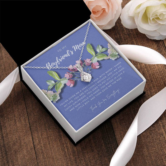 To My Boyfriend’S Mom Necklace  Boyfriend’S Mom Gift  Mother’S Day Gift  Gift From Girlfriend  Mother’S Day Gift  Birthday Gift Alluring Beauty Necklace