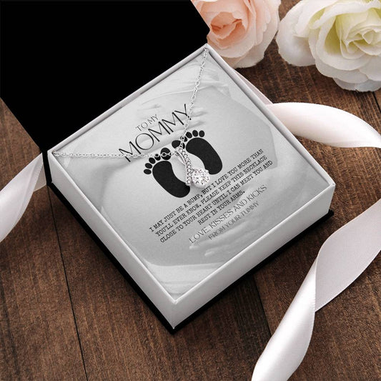 Baby Shower Gift New Mommy Necklace Pregnant Wife Gift To My Mommy I May Just Be A Bump But I Love You More Than You Alluring Beauty Necklace