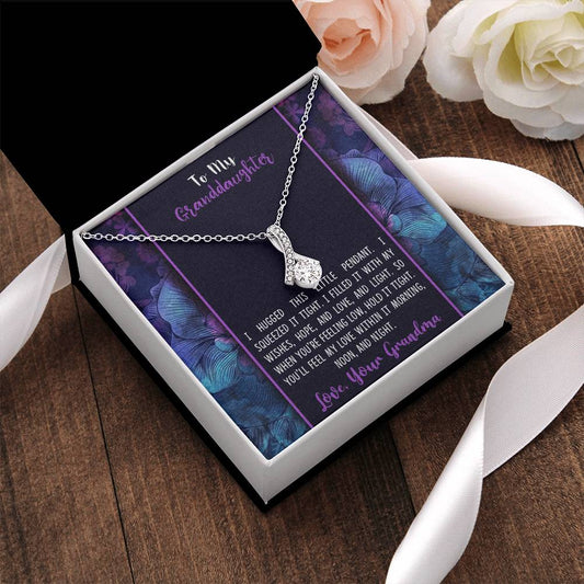 Best Gift For Granddaughter - Beautiful Sparkly Pendant Alluring Beauty Necklace