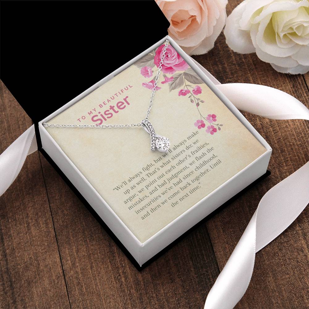 Personalised Gift For A Sister Big Sis Little Sis Gift Idea  Wedding Gift For Sister Birthday Gift Idea For Sister Alluring Beauty Necklace