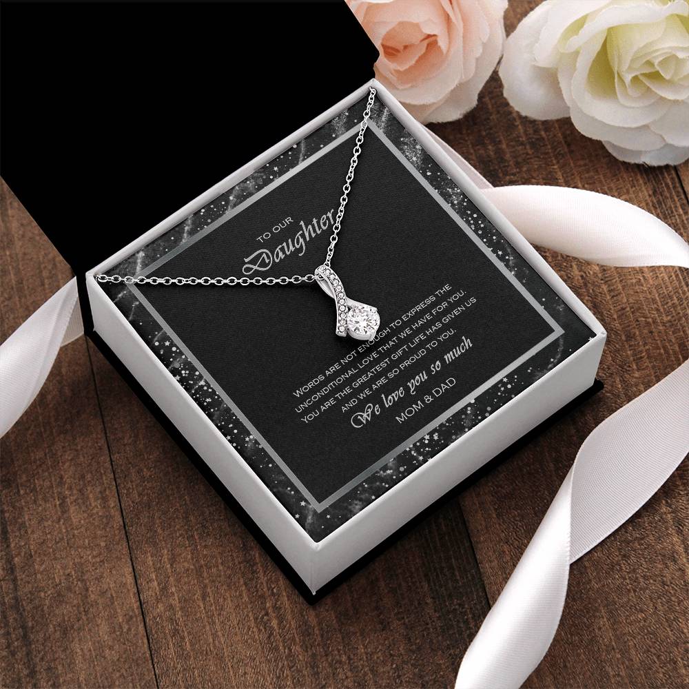Alluring Beauty Necklace To Your Daughter – From Mom & Dad With Love – Jewelry Gift B2d9t4 Alluring Beauty Necklace