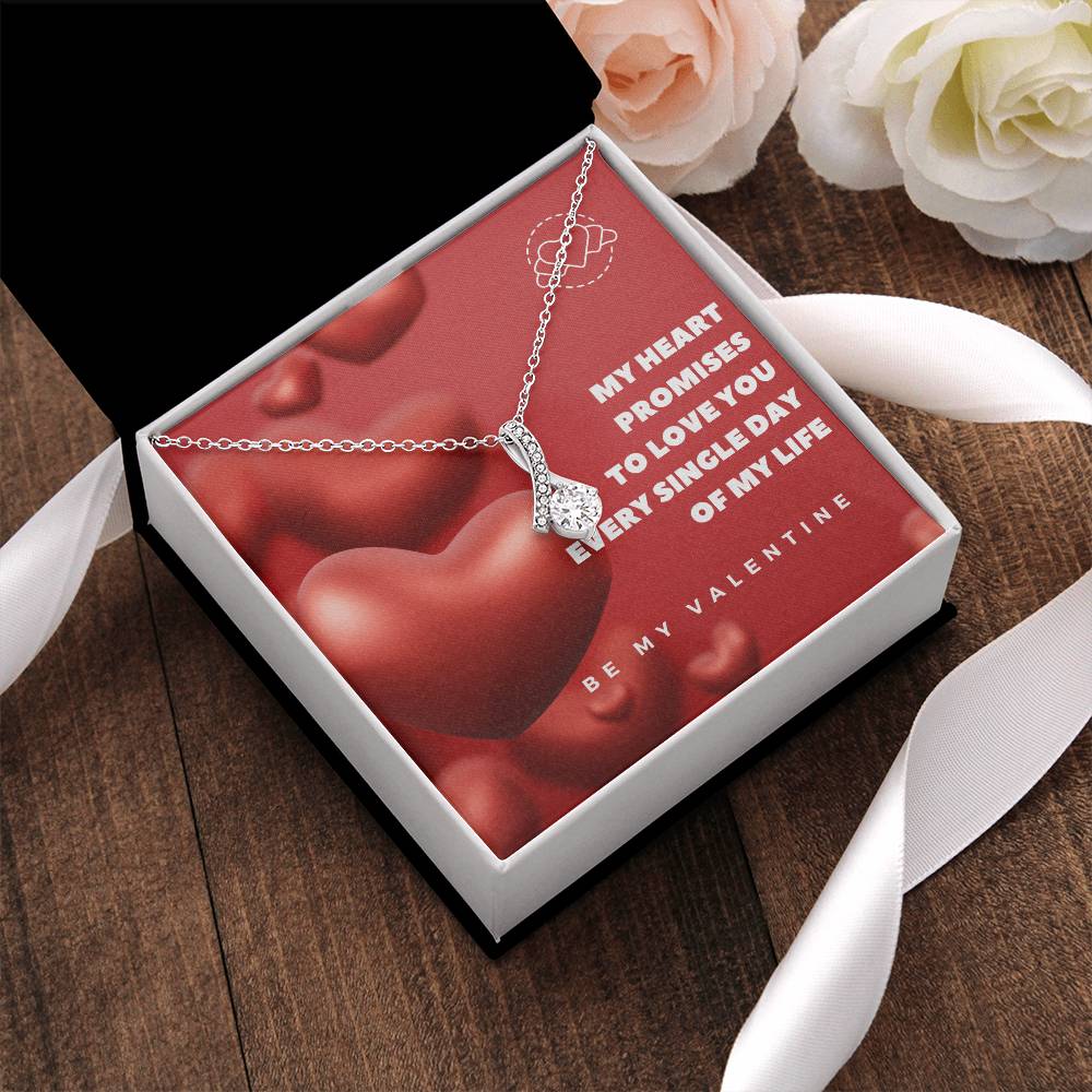 Be My Valentine Beautiful Sparkly Pendant Alluring Beauty Necklace