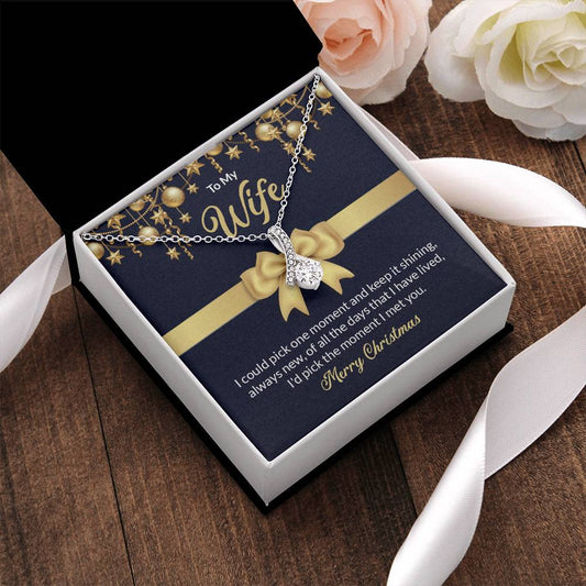 Petit Ribbon To My Wife Necklace Anniversary Gift For Wife Christmas Gift For Wife Gift For Wife Necklace For Wife Alluring Beauty Necklace