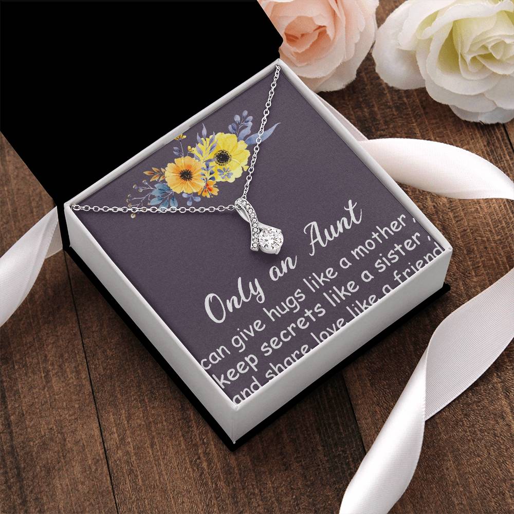 Aunt Necklace Auntie Aunt Gift Aunt Charm Aunt Jewelry New Aunt Best Auntie Ever My Aunt Loves Me Alluring Beauty Necklace For Auntie Alluring Beauty Necklace