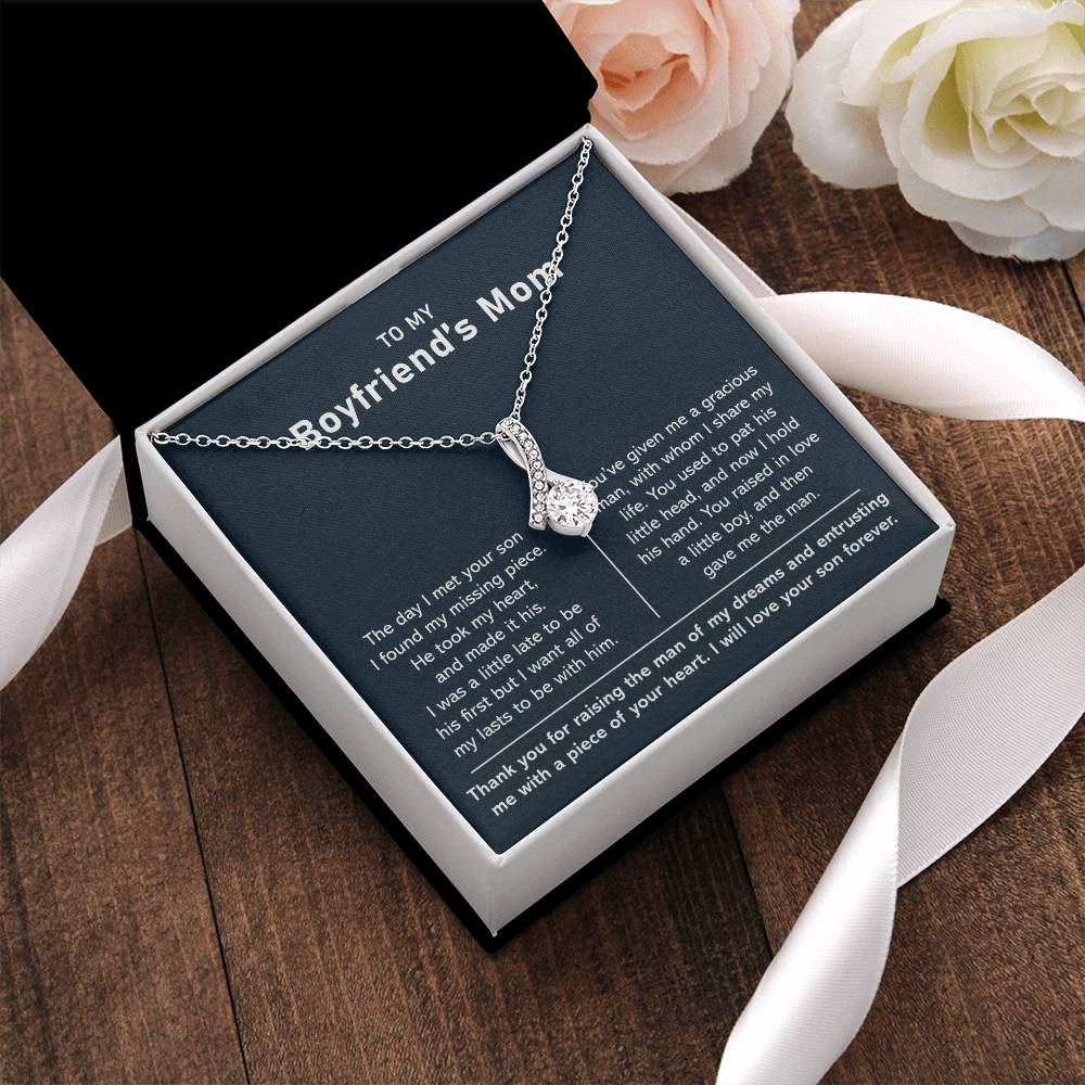 To My Boyfriend's Mom - Thank You For Raising The Man Of My Dreams - Necklace 1  Alluring Beauty Necklace