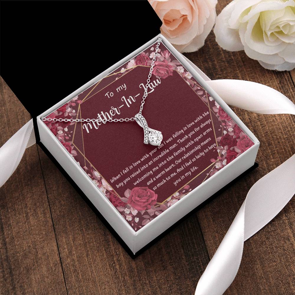 To Mother-In-Law Love Necklace Alluring Beauty Necklace