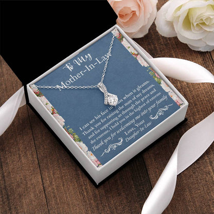 Gift For Mother-In-Law - I Can See His Face In Yours - Alluring Alluring Beauty Necklace
