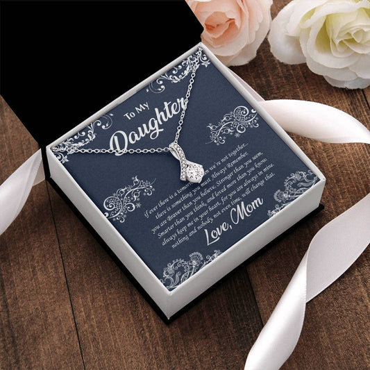 To My Daughter - For Daughter From Mom Mom And Daughter Gift Valentine's Alluring Beauty Necklace