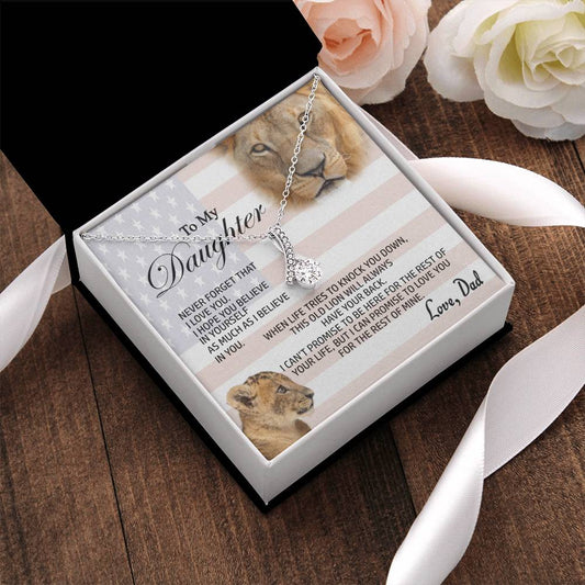 Best Gift For Daughter From Dad Alluring Beauty Shineon Necklace With Pod Message Card 1  Alluring Beauty Necklace