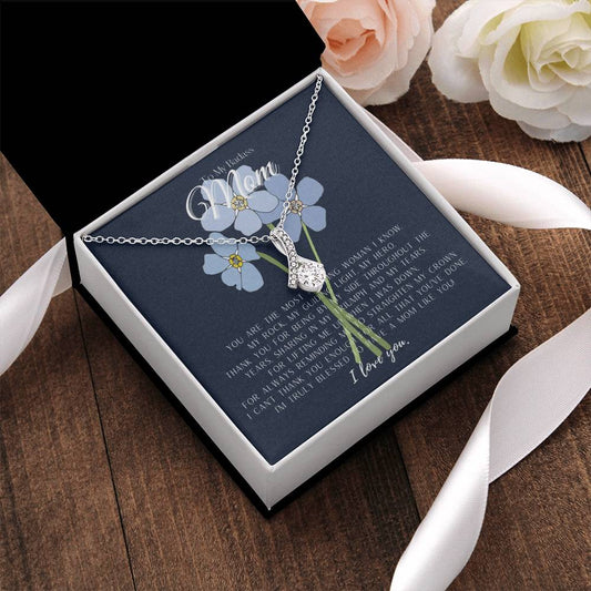To My Badass Mom Necklace  Badass Mom Gift  Mother’S Day Gift  Birthday Gift  Gift From Daughter  Gift From Son  Birthday Gift For Mom Alluring Beauty Necklace