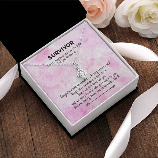 Cancer Survivor Ribbon Necklace 2  Alluring Beauty Necklace