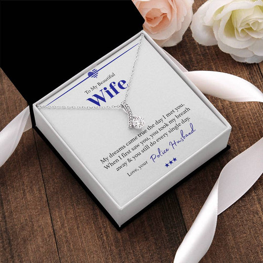 To My Beautiful Wife - You Took My Breath Away - Necklace 2 Alluring Beauty Necklace