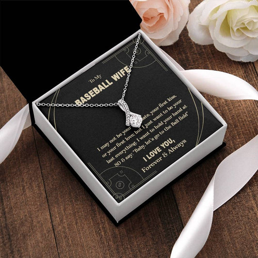 To My Baseball Wife - Baby Let's Go To The Ball Field - Luxury Necklace 4 Alluring Beauty Necklace
