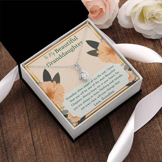 To My Beautiful Granddaughter Always Keep Me In Your Heart For You Are Always Mine Love Grandma Alluring Beauty Necklace