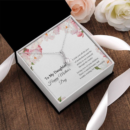 To My Daughter - Happy Mother's Day - Gift For Daughter - Mothers Day Gift From Daughter Mom Gift From Son Mom Necklace Alluring Beauty Necklace