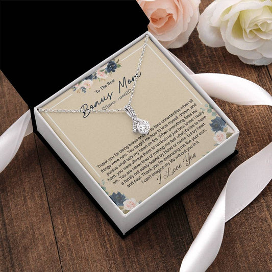 Bonus Mom Necklace Gift For Mom From Daughter Or Son Mother's Day Gift Birthday Anniversary Gift Alluring Beauty Necklace