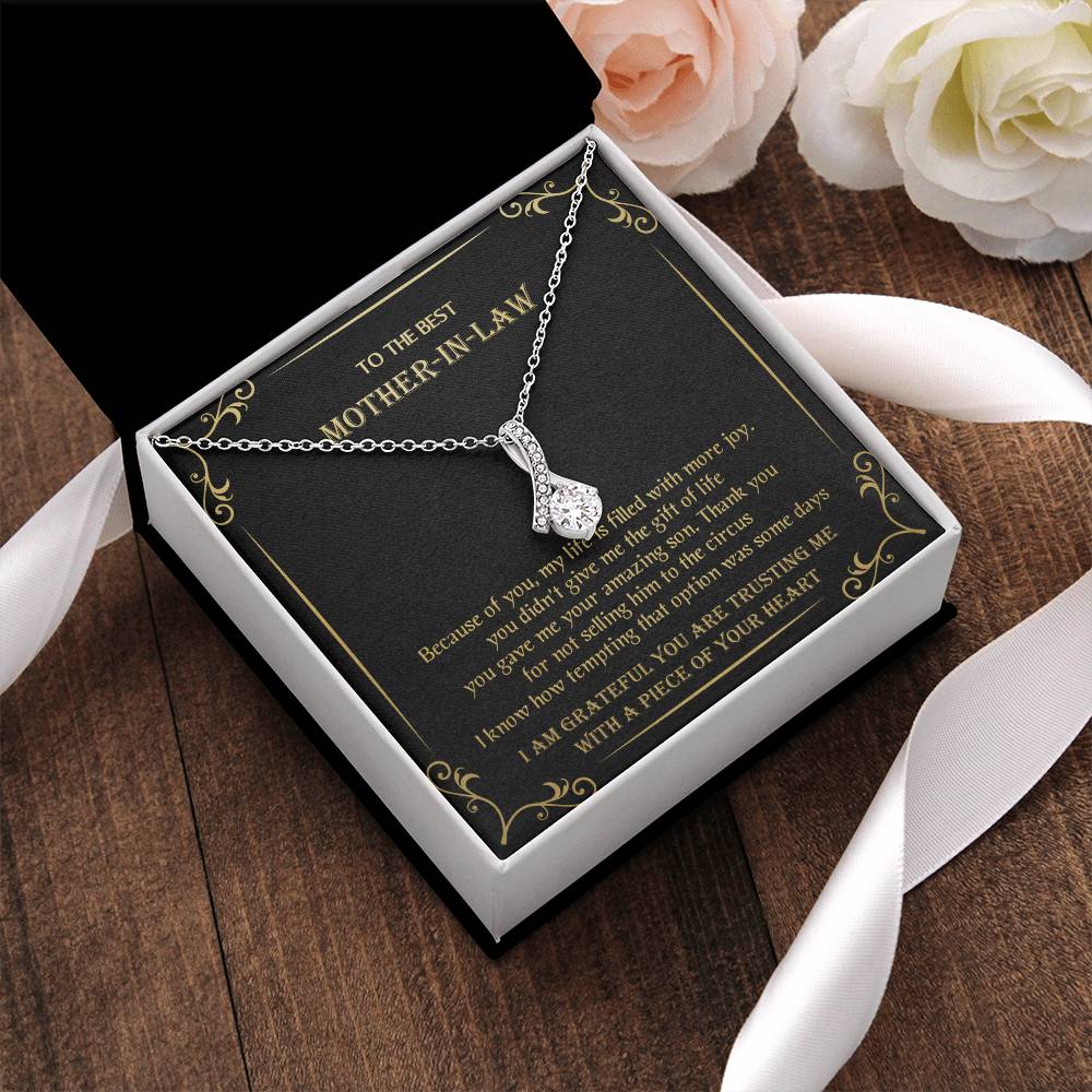 Gift For Mother-In-Law - You Gave Me Your Amazing Son - Alluring Alluring Beauty Necklace