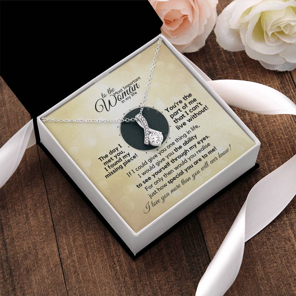 Gift Necklace For The Most Important Woman In My Life Alluring Beauty Necklace