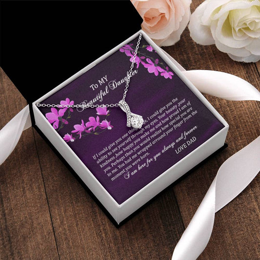 To My Daughter Alluring Beauty Necklace 3  Alluring Beauty Necklace
