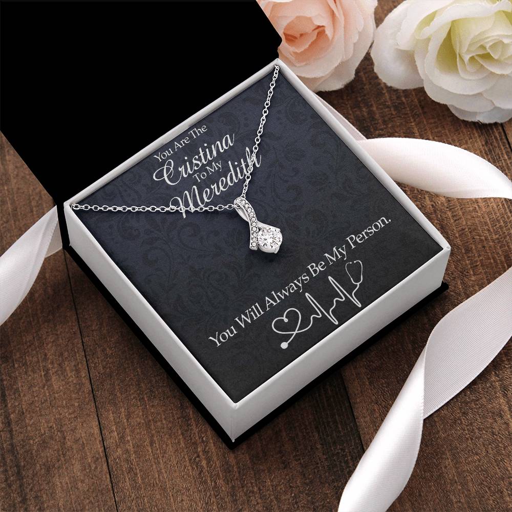 Best Friend Necklace Gift You Are The Cristina To My Meredith Grey's Anatomy Tv Show Quote Best Friend Gift Alluring Beauty Necklace Alluring Beauty Necklace