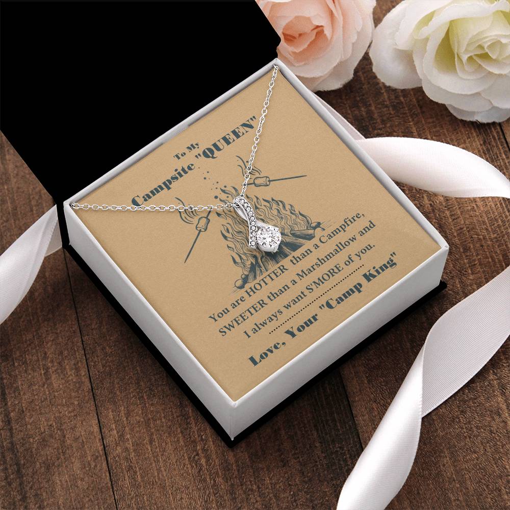 Campsite Queen Hotter Than A Campfire And I Always Want S'more Of You Alluring Beauty Necklace