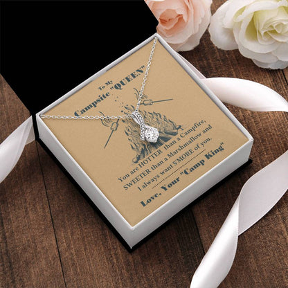 Campsite Queen Hotter Than A Campfire And I Always Want S'more Of You Alluring Beauty Necklace