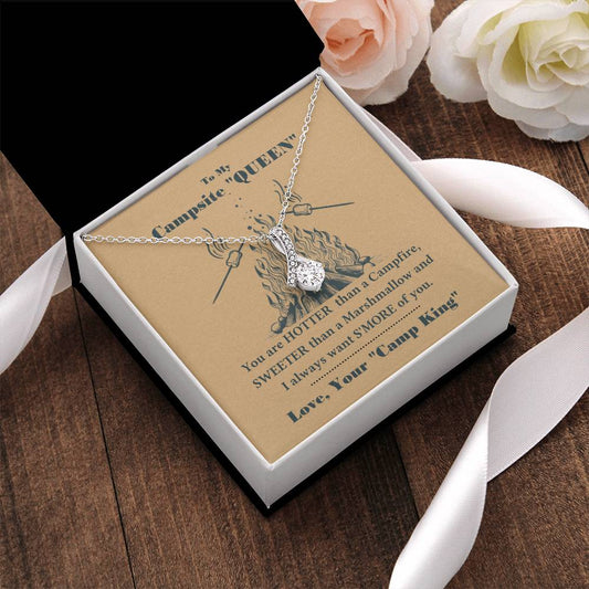 Campsite Queen Hotter Than A Campfire And I Always Want S'more Of You Alluring Beauty Necklace