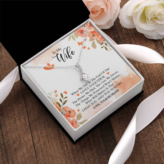 Beautiful To My Wife Necklace Alluring Beauty Necklace