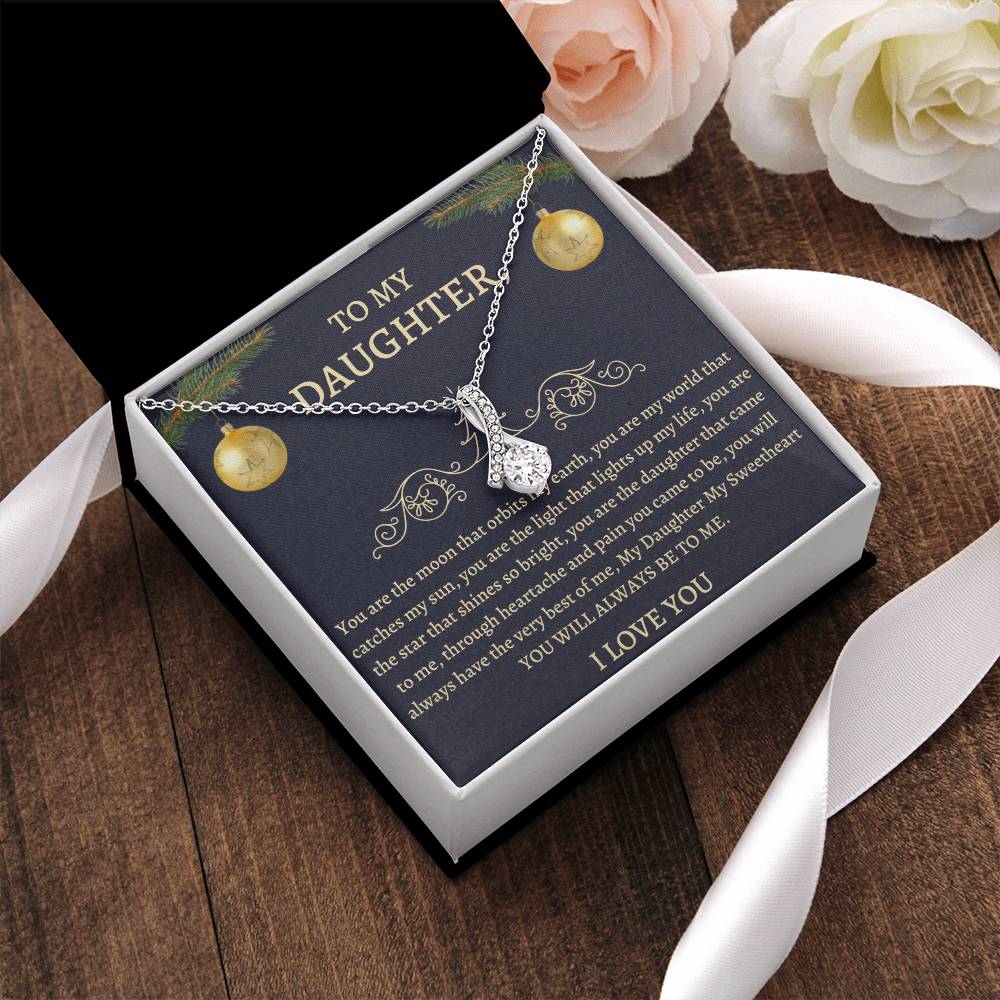 Christmas Gift To Daughter - You Are The Moon That Orbits My Earth You Are My World That Catches My Sun Alluring Beauty Necklace