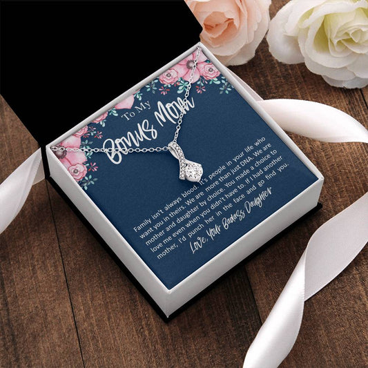 To My Bonus Mom - From Badass Daughter Alluring Beauty Necklace