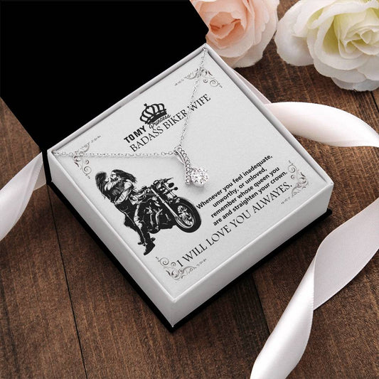 To My Badass Biker Wife 1 Alluring Beauty Necklace