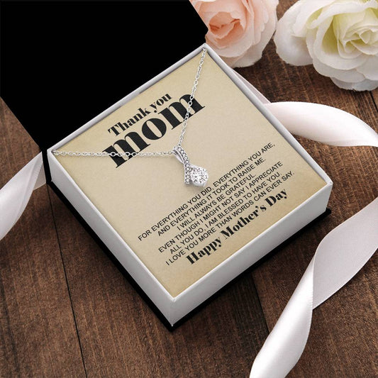 Thank You Mom - Happy Mother's Day Necklace 1  Alluring Beauty Necklace
