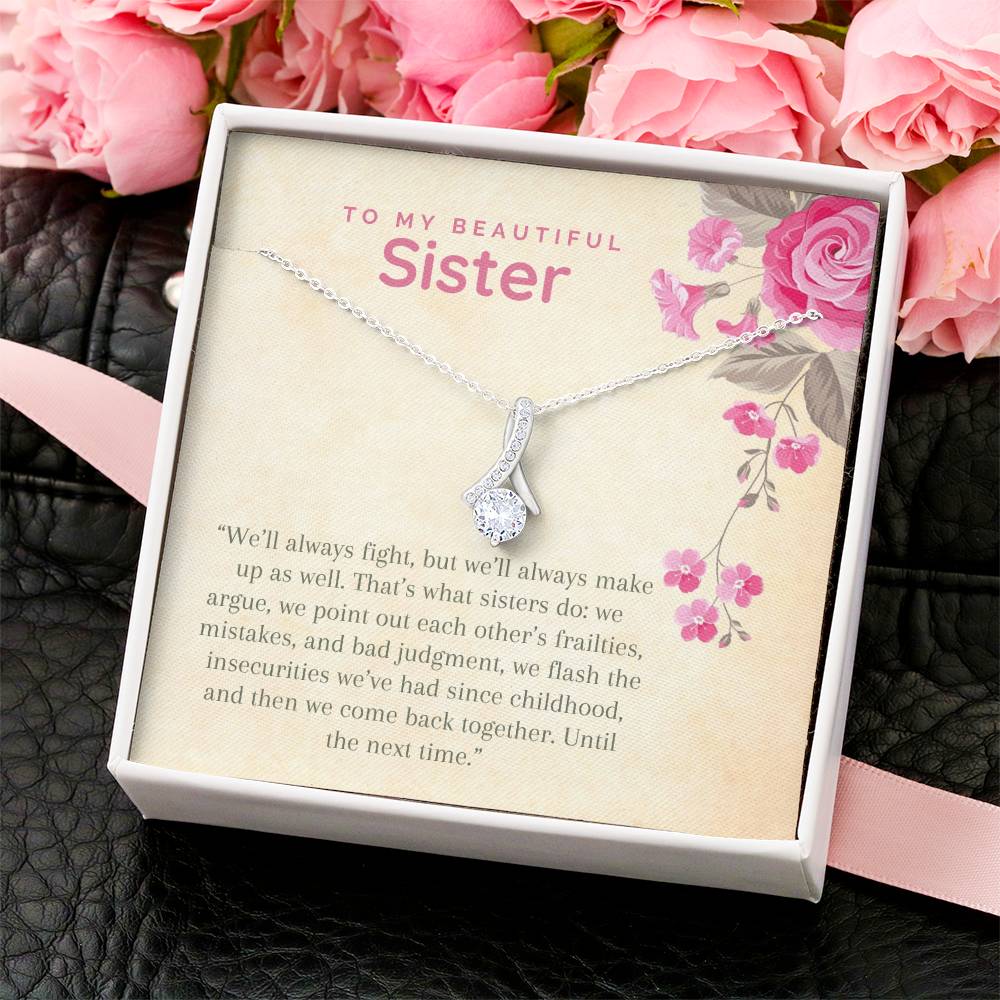 Personalised Gift For A Sister Big Sis Little Sis Gift Idea  Wedding Gift For Sister Birthday Gift Idea For Sister Alluring Beauty Necklace