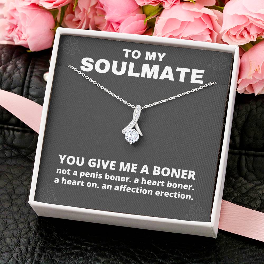 You Give Me A Boner Necklace - Funny Birthday Gag Gifts For My Soulmate Alluring Beauty Necklace