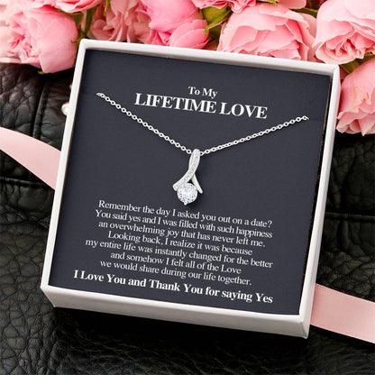 Thank You Lifetime Love Pendant Alluring Beauty Necklace