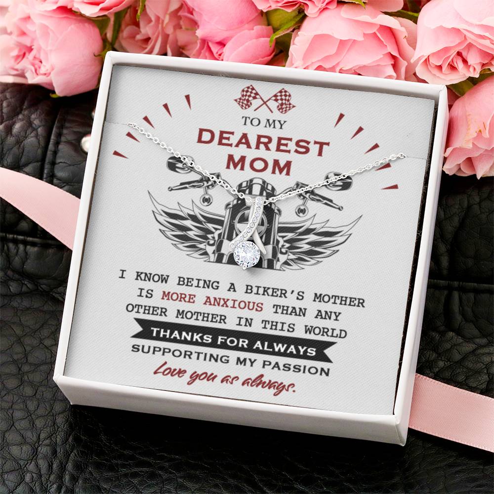 Biker's Mom Gift - Supporting My Passion - The Alluring Beauty Necklace Alluring Beauty Necklace