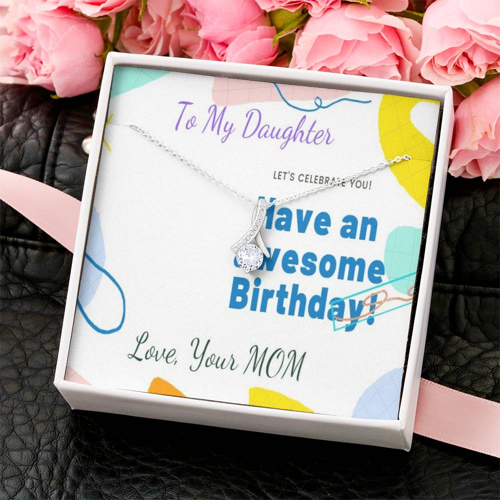 Beautiful Sparkly Pendant Gift To Daughter From Mom Alluring Beauty Necklace