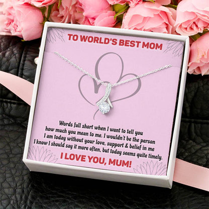 The World Best Mom -  Alluring Beauty Necklace Alluring Beauty Necklace
