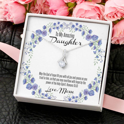 Romans 15 Christian Gift For Daughter From Mom Alluring Beauty Necklace