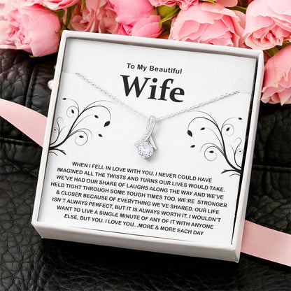 To My Beautiful Wife - Heart Melt Message  Alluring Necklace?? Alluring Beauty Necklace