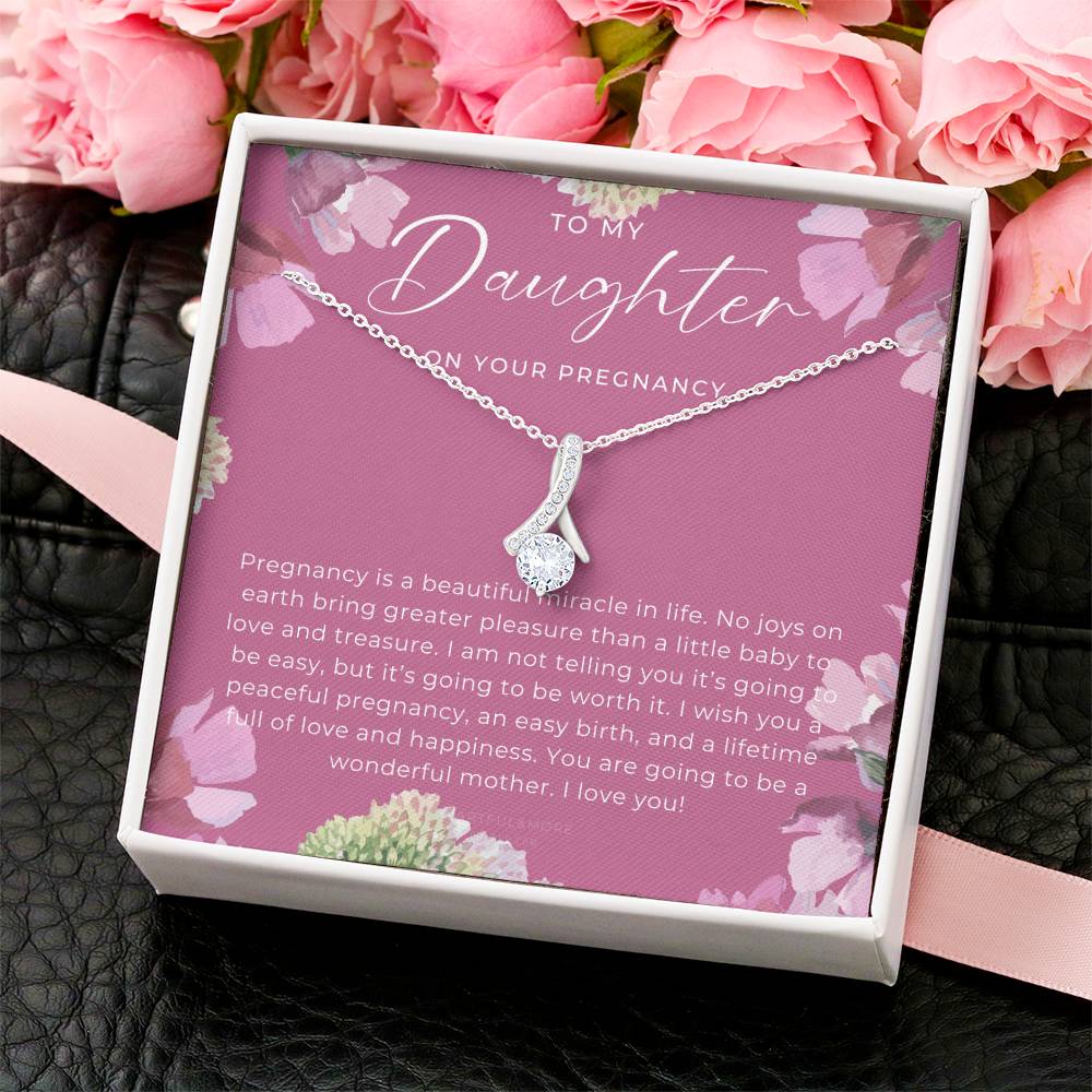 Pregnancy Gift For Daughter Expecting Mom Gift Pregnant Daughter Gift From Mom New Mom Baby Shower Gift Mom To Be Gift Congratulations Alluring Beauty Necklace