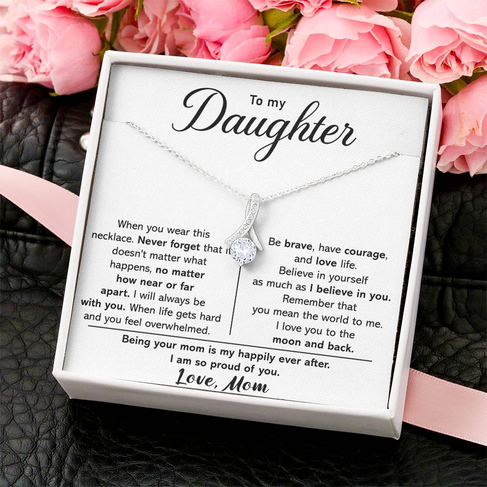 To My Daughter - I Love You To The Moon And Back - Necklace Alluring Beauty Necklace