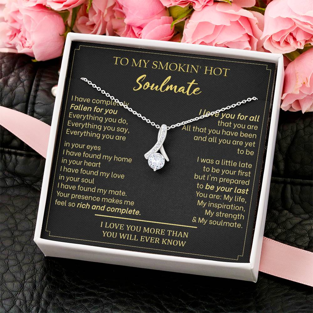 Gift For Your Soulmate - Your Presence Makes Me Complete - Love Knot Wife Necklace From Husband Anniversary Necklace For Wife Alluring Beauty Necklace