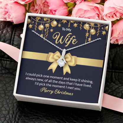 Petit Ribbon To My Wife Necklace Anniversary Gift For Wife Christmas Gift For Wife Gift For Wife Necklace For Wife Alluring Beauty Necklace