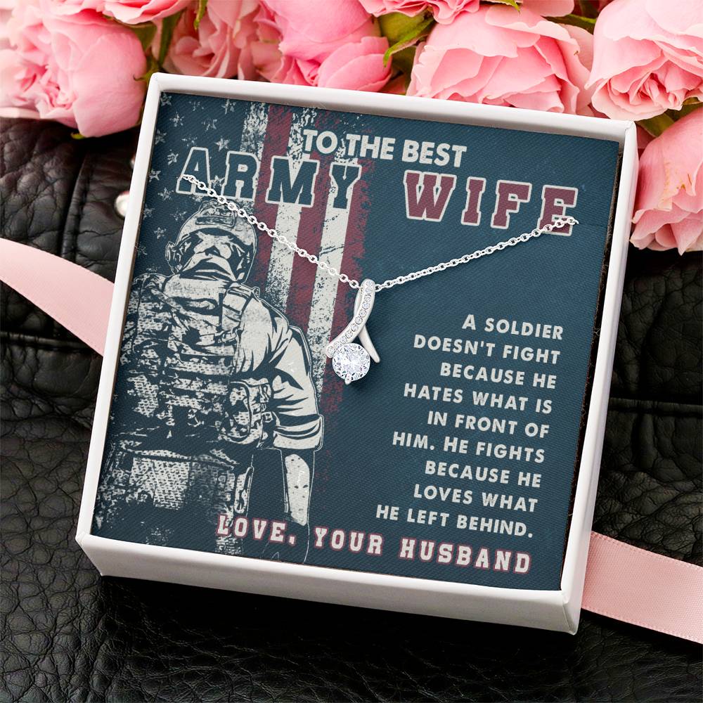 Alluring Beauty Necklace - To The Best Army Wife Alluring Beauty Necklace