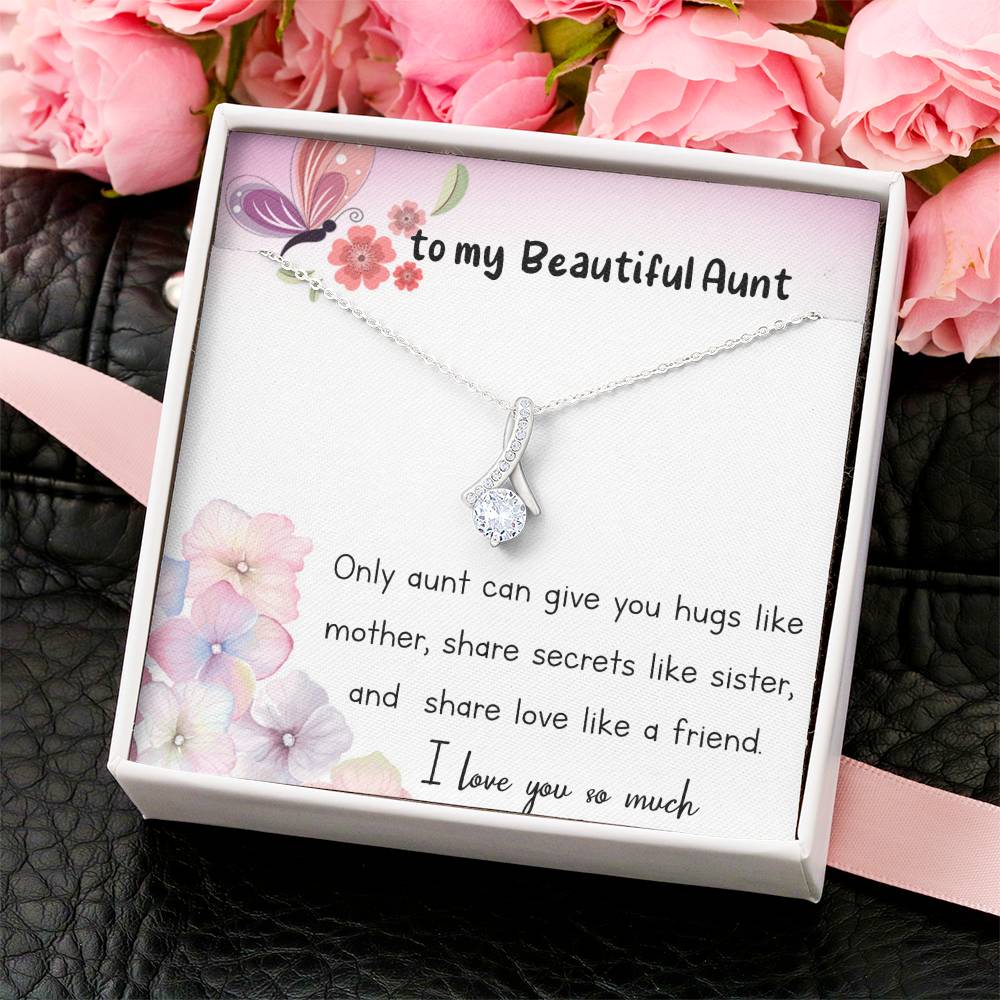 Alluring Beauty Necklace For Auntie Aunt Gift Aunt Charm Aunt Jewelry Alluring Beauty Necklace