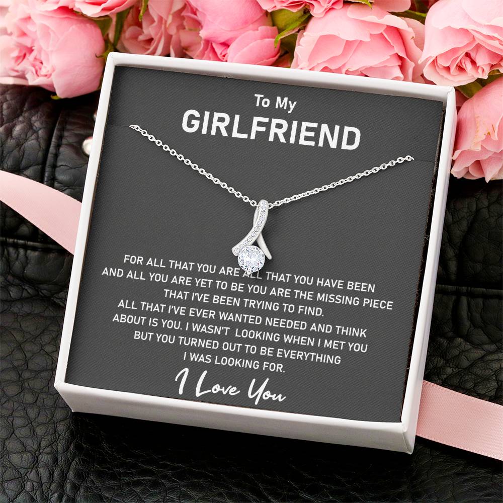 To My Girlfriend- You Are The Missing Piece That I've Been Trying To Find - Necklace Alluring Beauty Necklace