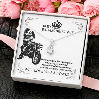 To My Badass Biker Wife 1 Alluring Beauty Necklace